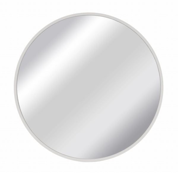 BD Rund skandinavisk träspegel 60 cm vit