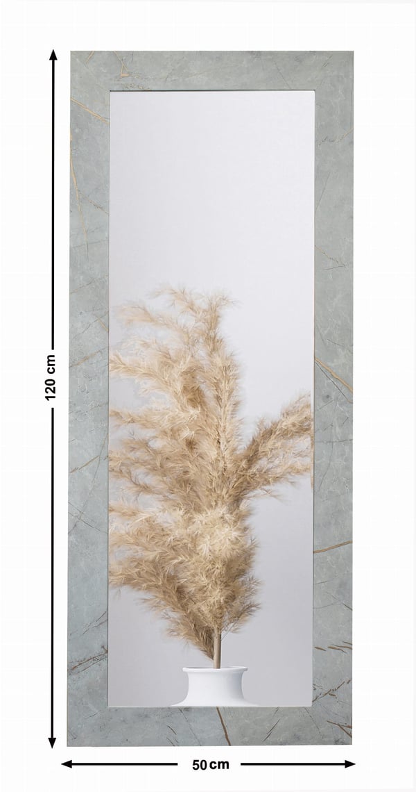 Spejlprofil 70/15 med ydermål 50x120 cm, grå Caspio