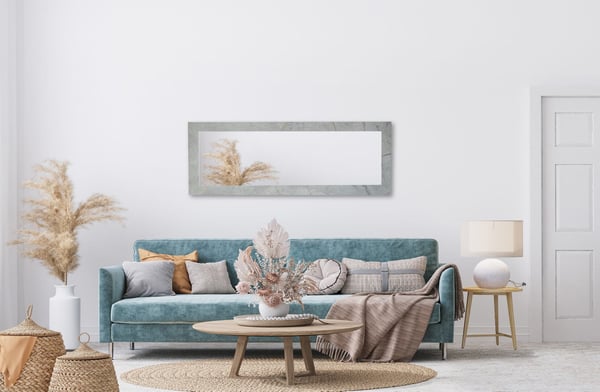 Spejlprofil 70/15 med ydermål 50x120 cm, grå Caspio