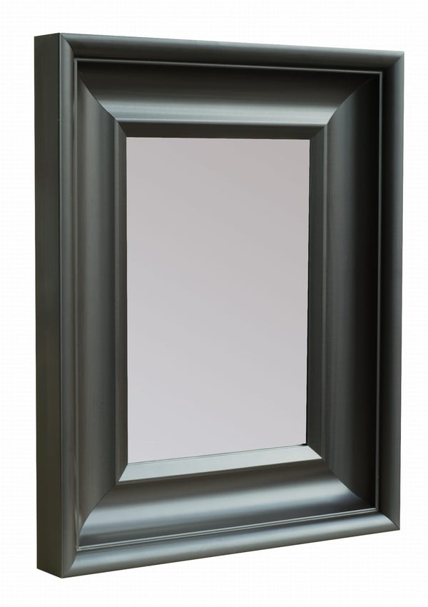 Rektangulært træspejl klassisk 36x45 cm sort BD kunst