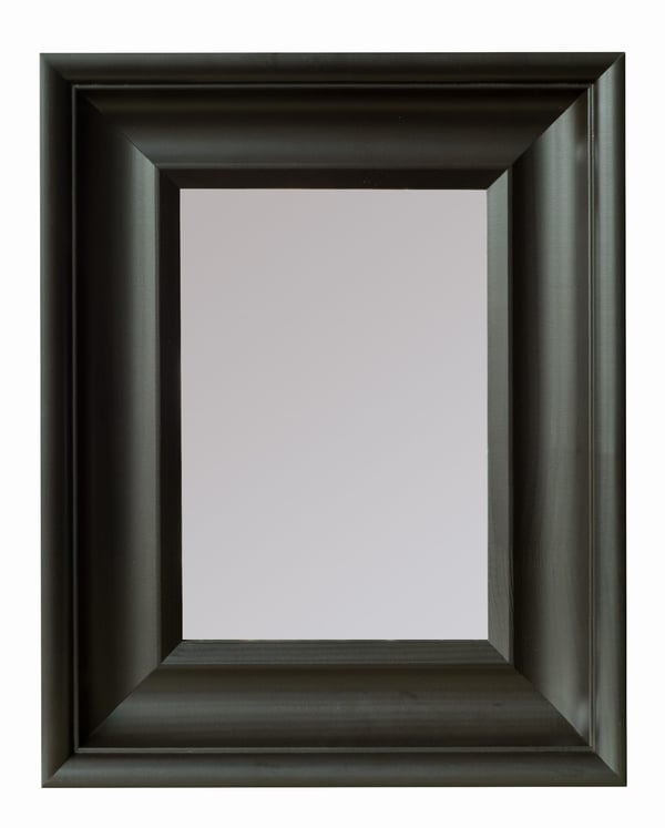 Rektangulært træspejl klassisk 36x45 cm sort BD kunst