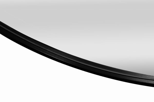 Rund spegel 80 cm, MDF-ram, svart