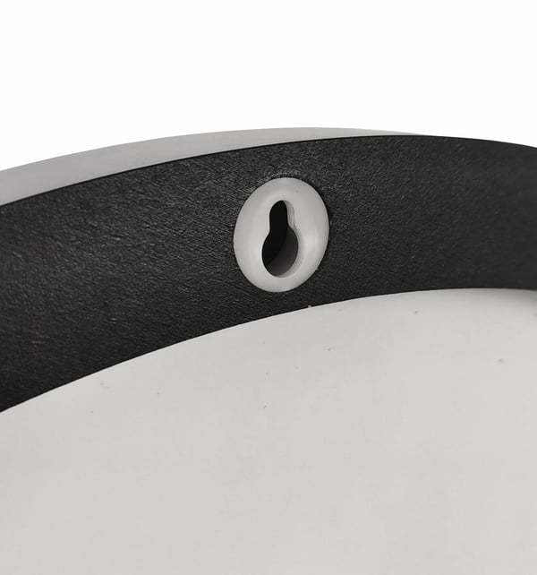 Rund spegel 80 cm, MDF-ram, svart