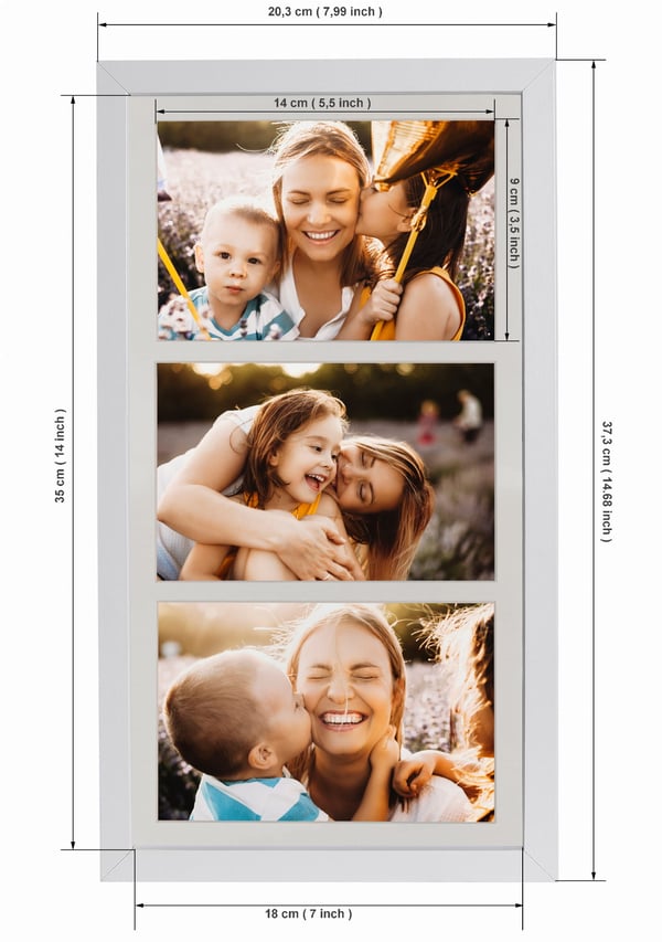 Fotoramme 15/15 BASIC M043 Hvid 18x35 cm