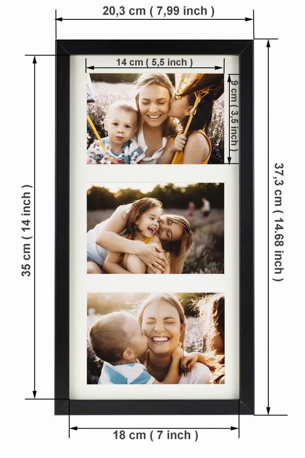 Fotoram 15/15 BASIC M044 mustavalkoinen kehys 18x35 cm