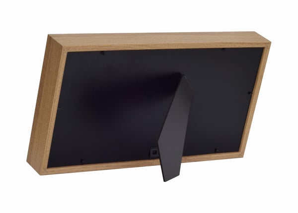 Ram för 3 foton 10x15 3D-galleri med djup rumslig skugglåda 18x35 cm ek