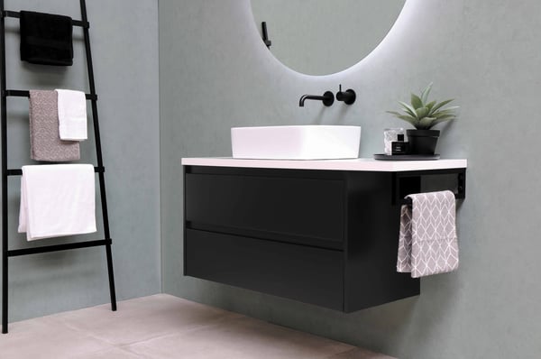 Luna rund badrumsspegel med LED-belysning, diameter 80 cm, IP 44