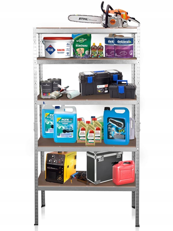 Metal garageværkstedsreol 5P 220x110x45