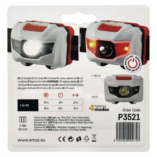 Pandelampe 3xLED 3xAAA