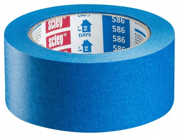 Blå papirmaskertape 48 mm x 33 m Scley