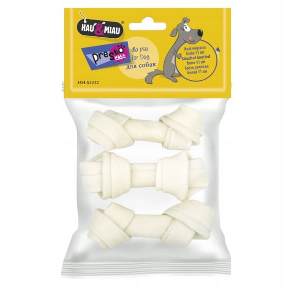 Naturlig knogleben for hund 11cm 3 stk