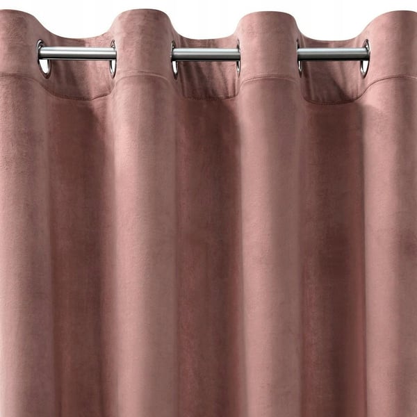 Melanie fløjlsgardin med snørehuller 140x250 cm pink