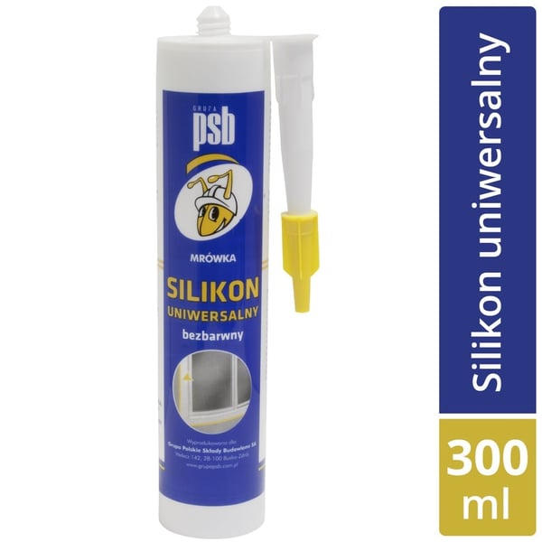 Universal silikone, farveløs, 310 ml