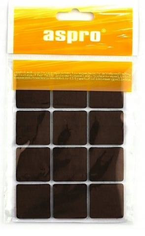 Selvklæbende filtpuder brune 2,8x2,8 cm 12 stk. Selvklæbende filtpuder brune 2,8x2,8 cm 12 stk.