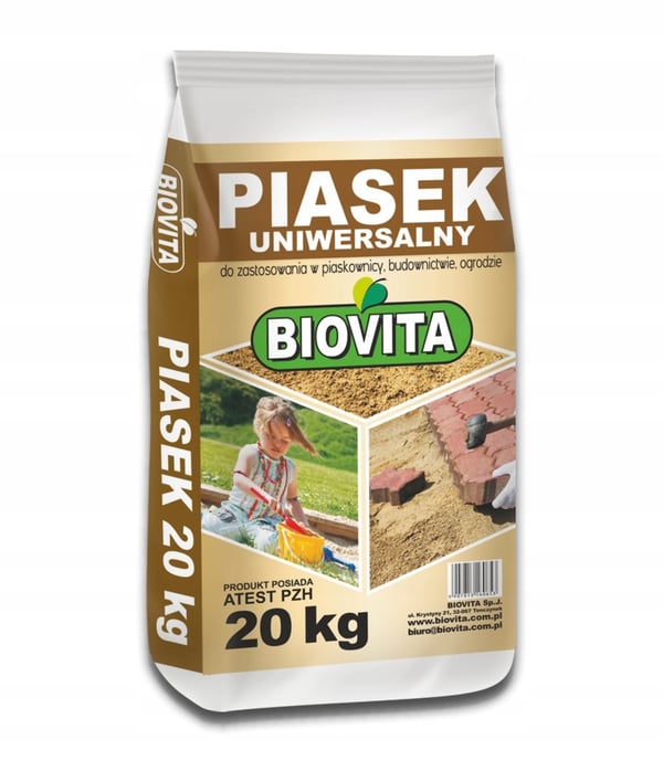 Universal sand til sandkasser med et certifikat på 20 kg