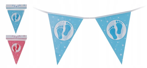 Fødselsguirlande babyshowerdekoration 3,5 m