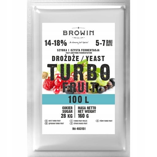 Turbo Hedelmäviinihiiva 100 l