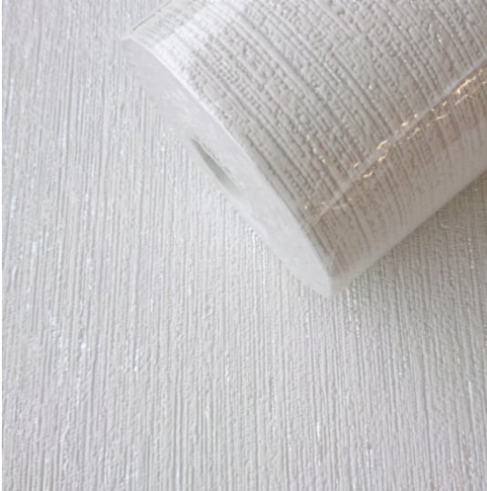 Stribet vinyltapet med sølv glitter 10 m Sintra