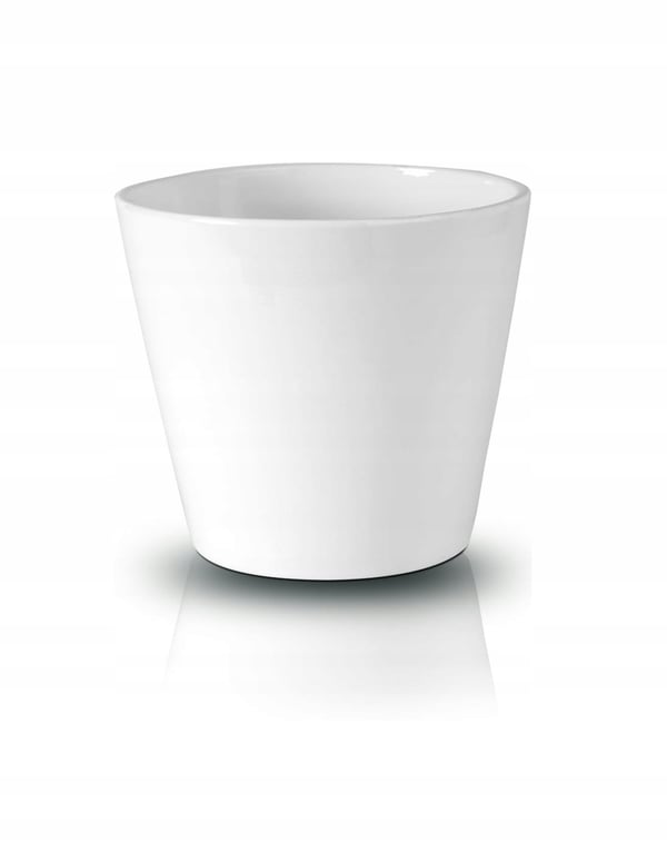 Keramisk blomkruka, vit, 8,5 cm