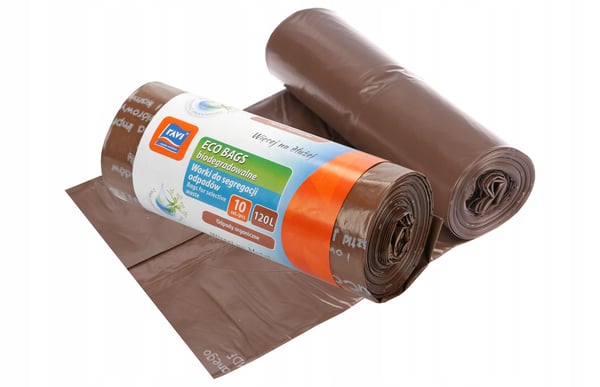 Brune organiske affaldssorteringsposer 120 l