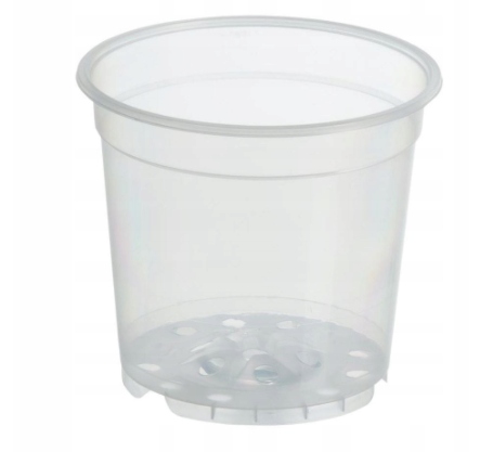 Produktionskruka plast transparent 15 cm