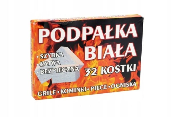 Grillin ja takan sytykekuutiot, valkoiset, 32 kpl.