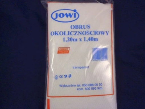 Hvid foliedug 120x140 cm