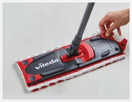 Vileda Ultramax Turbo BOX flad roterende moppe med spand