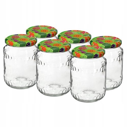 Glasburk til syltetøj med skruelåg 720ml 6 stk