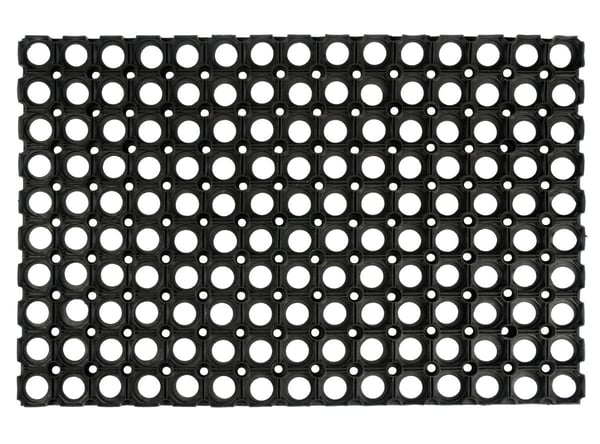Svart dörrmatta i gummi Bruno 40x60cm