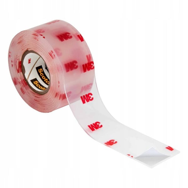 Dobbeltklæbende transparent monteringstape 19 mm x 1,5 m