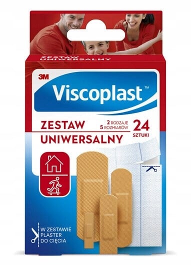 Viscoplast-laastarit yleiskäyttöinen setti 24 osaa