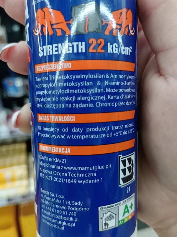 Mamut universal monteringslim 290 ml hvid