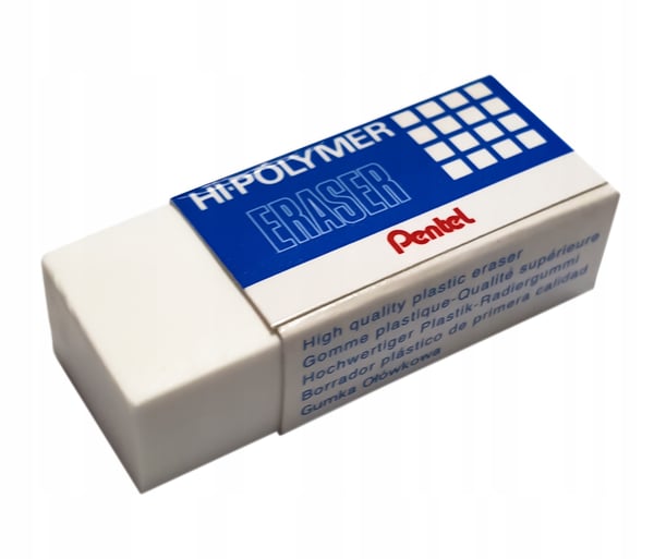 Pentel mjukt vitt skolsuddgummi
