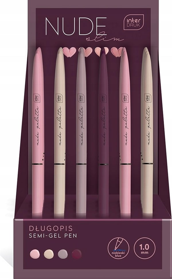 Nude Slim Blå Gel Retractable Pen