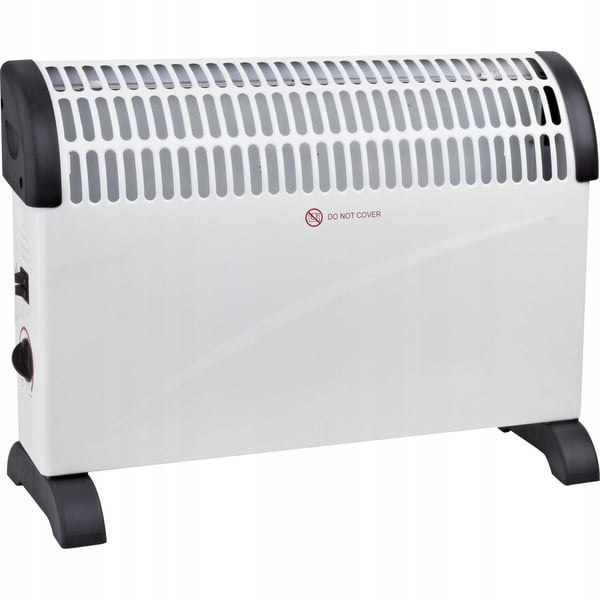 Elektrisk konvektorvarmer hvid 2000W energibesparende