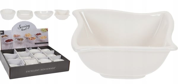 Hvide porcelænsskåle til snacks 9 cm