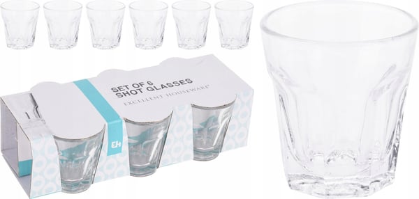 Vodka- og likørglas, sæt med 40 ml, 6 stk.
