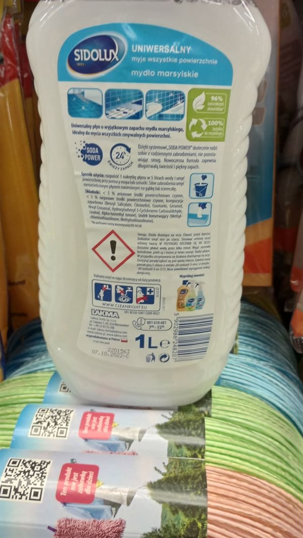Sidolux Marseille-saippua pesuneste 1 l