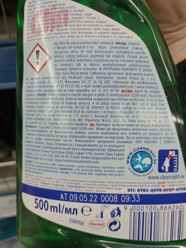 Fönsterputs Clin äpple 500 ml