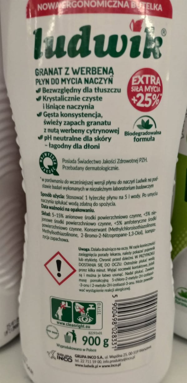 Opvaskemiddel Ludwik pomegranat 900 ml