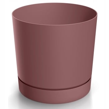 Kukkaruukku lautasella, muovia, Marsala, 17,8 cm, Tubo