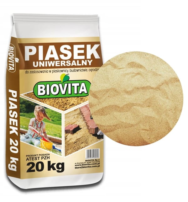Universal sand til sandkasser med et certifikat på 20 kg