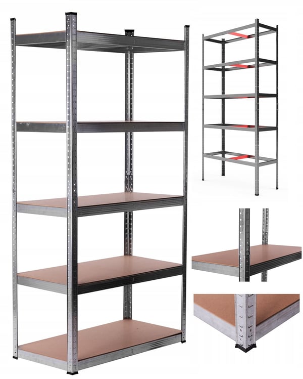 Metal garageværkstedsreol 5P 220x110x45