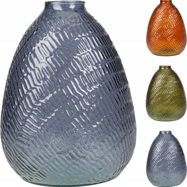 Dekorativ glasvas för blommor 16 x 22 cm