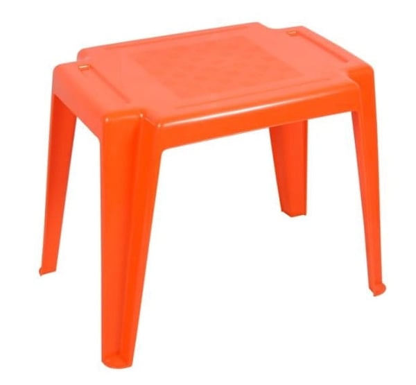 Orange plastik havebord til børn Lolek