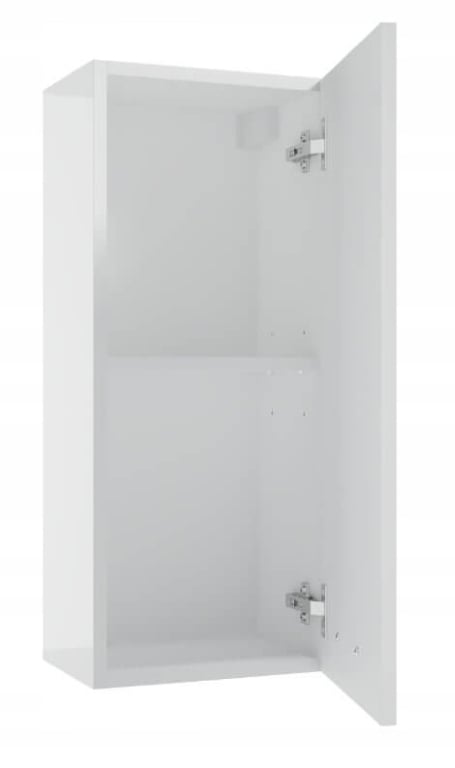 Mea vit högglans vägghängd badrumsskåp 71x30 cm