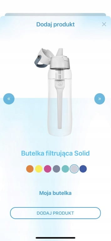 Beige filterflaska med filter Dafi Solid 0,7 l av Tritan