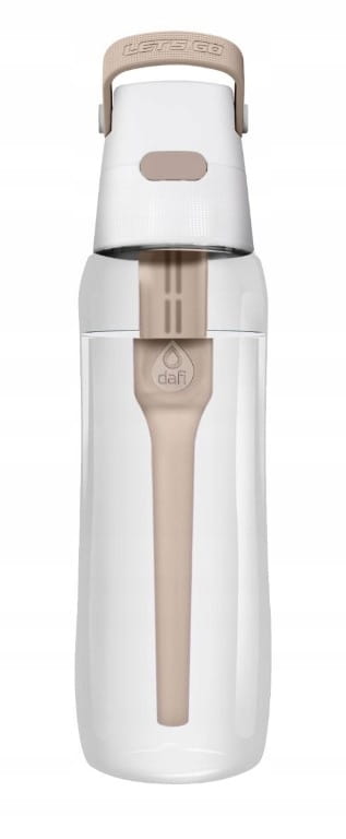 Beige filterflaska med filter Dafi Solid 0,7 l av Tritan