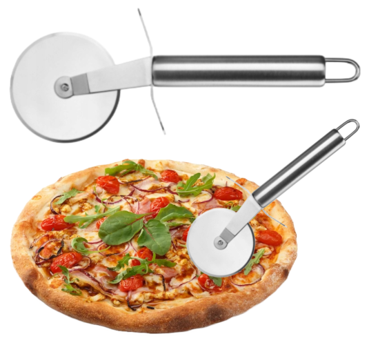 Rund pizzaskärare i rostfritt stål 7,5 cm